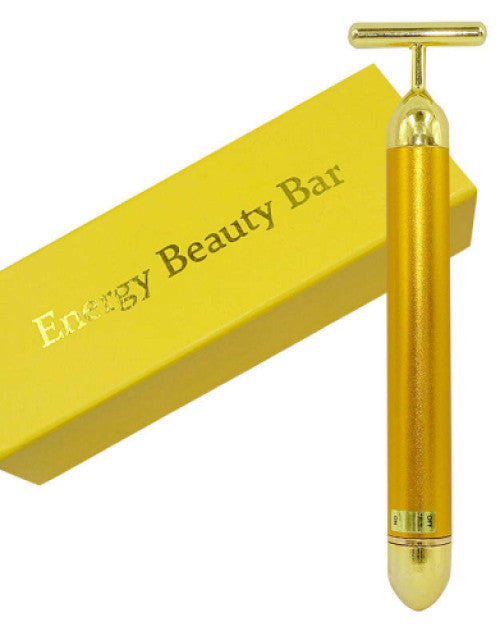 Gold Electric Beauty Stick Strong Vibration RF Facial Massager Slimming Tool Facial Tightening Tool